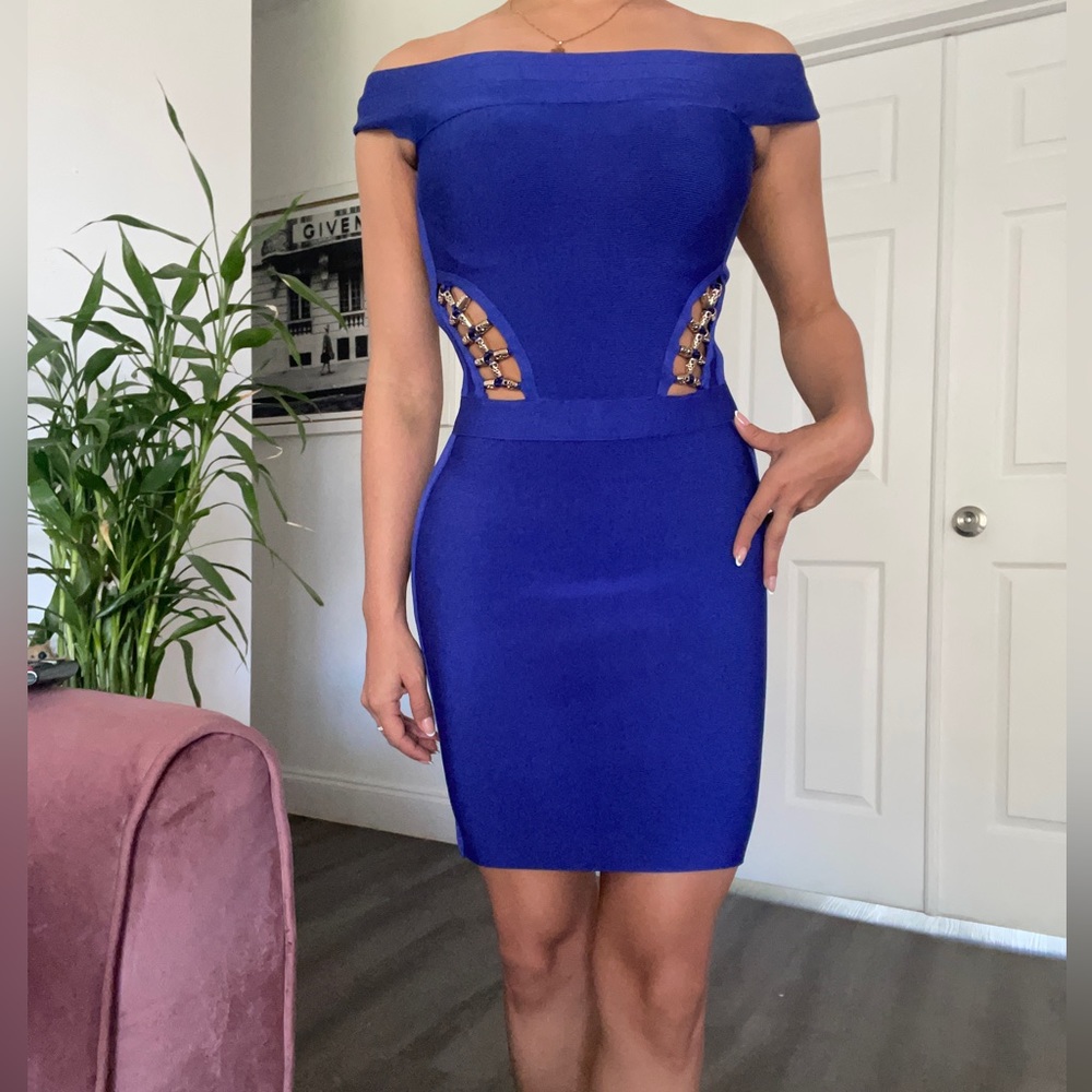 Purple bandage dress